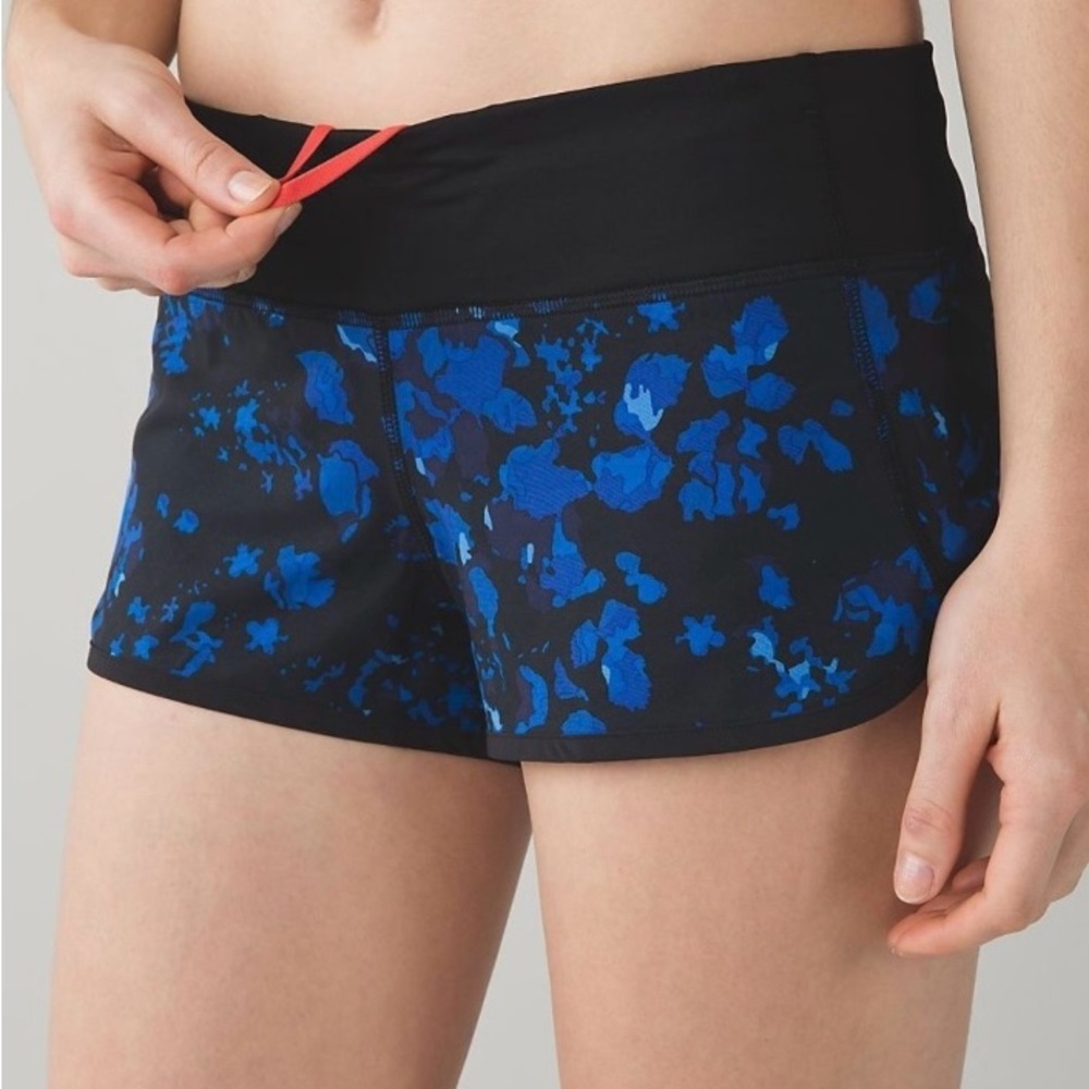 Lululemon Athletica Blue and Black Athletic Shorts
